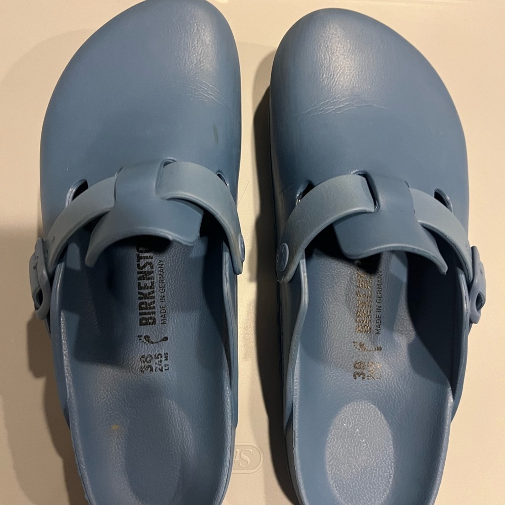 Birkenstock Blue Clogs size 38